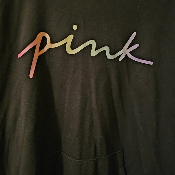 PINK Victoria's Secret Black Hoodie Sweater - Picture 2 of 8